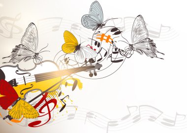 Music vector background clipart