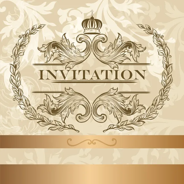 Elegante tarjeta de invitación en colores claros — Vector de stock