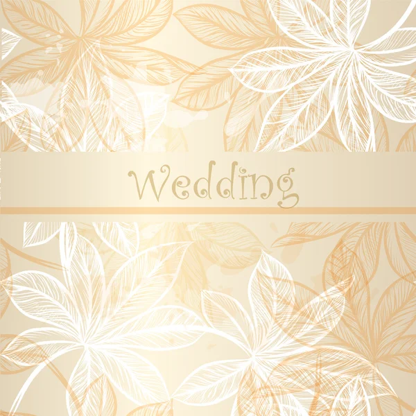 20) Hochzeitseinladungskarte mit floralen Elementen — Stockvektor
