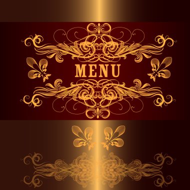vintage tarzı lüks menü tasarımı