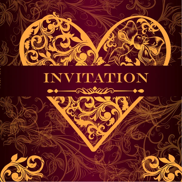 Carte d'invitation royale de luxe vectorielle pour le design — Image vectorielle