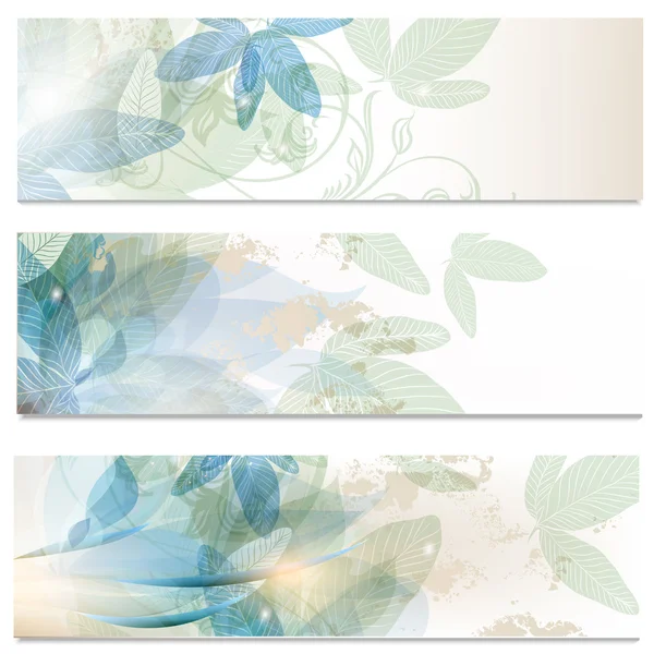 Abstract brochures set in floral style — Stock Vector