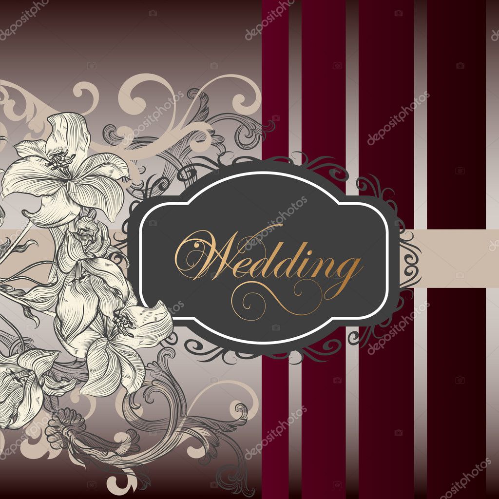 Elegant invitation card for design Stock Vector by ©MashaKotscur 34726791