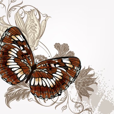 kelebekli vektör arkaplanı