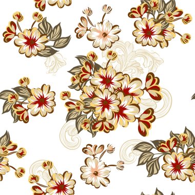 Çiçekli kusursuz duvar kağıdı deseni