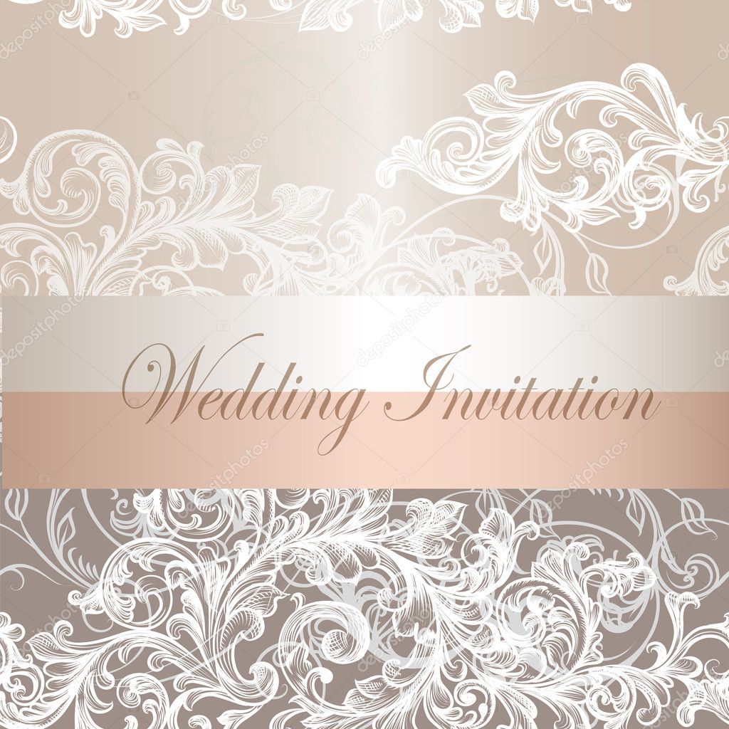 Wedding invitation card in pastel color — Stock Vector © MashaKotscur