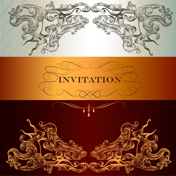 Carte d'invitation élégante — Image vectorielle