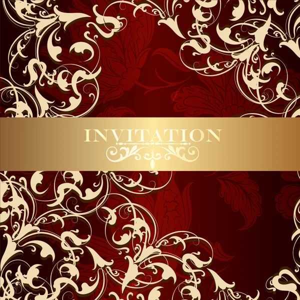 Luxury invitation card in vintage style — Stock Vector