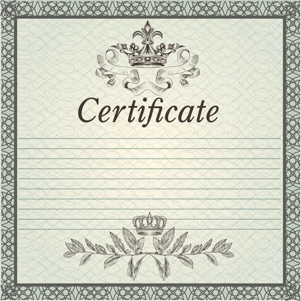 Design del certificato in stile elegante — Vettoriale Stock