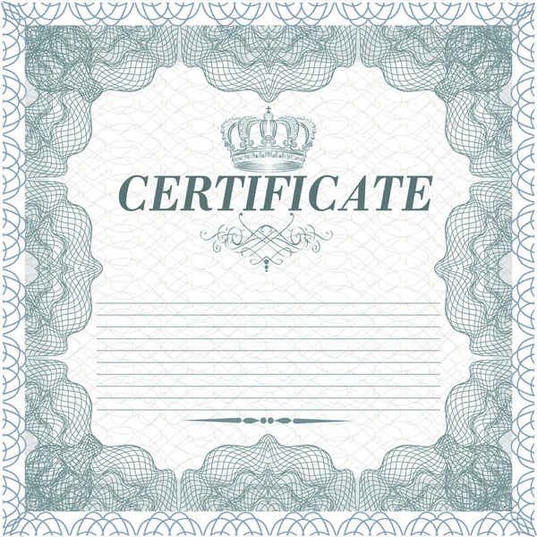 Certificate design in vintage style — Stock Vector