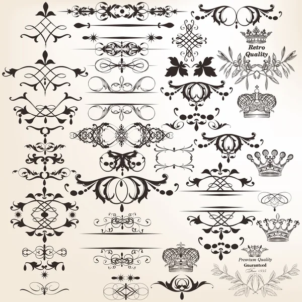 Коллекция векторных декоративных элементов для дизайна — стоковый вектор