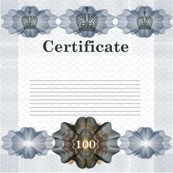 Elegant certificate design in vintage style — Stock Vector