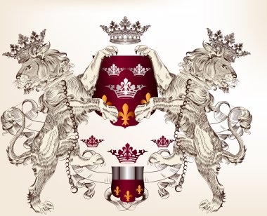 Aslan kalkan tasarımı için holding ile hanedan tasarım