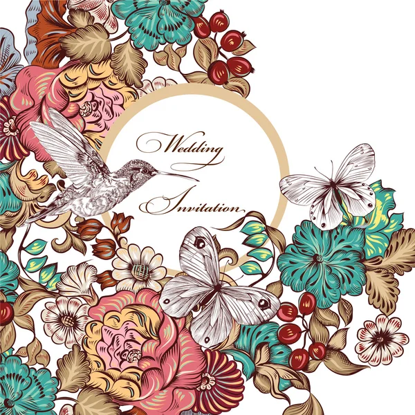 Mode patroon met bloemen — Stockvector