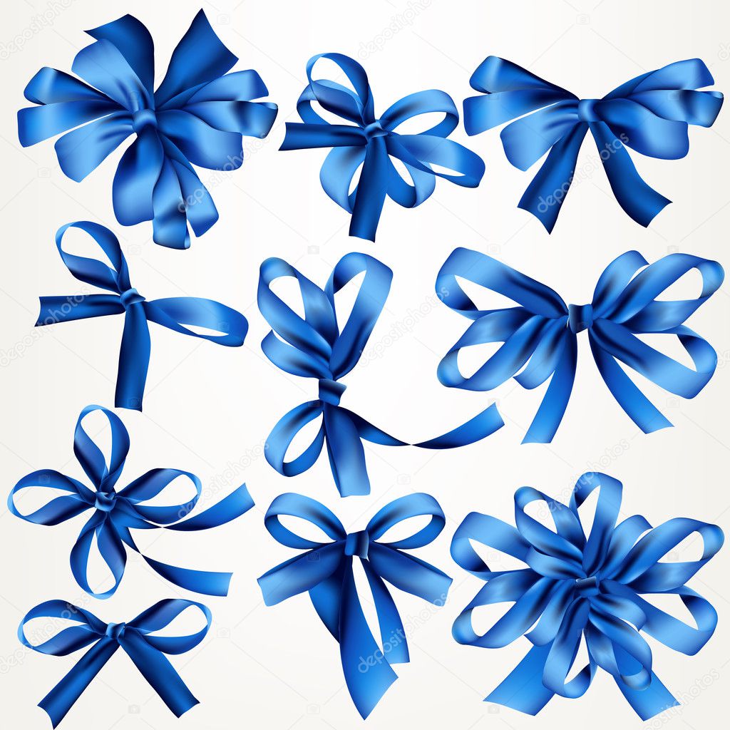 Collection of vector bows for design