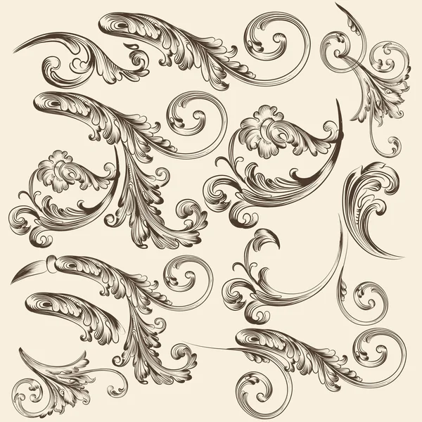 Collection of vector swirls for design — Stock Vector