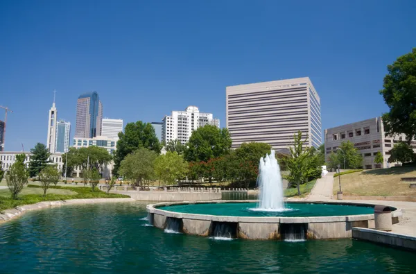 Charlotte, NC no Marshall Park — Fotografia de Stock