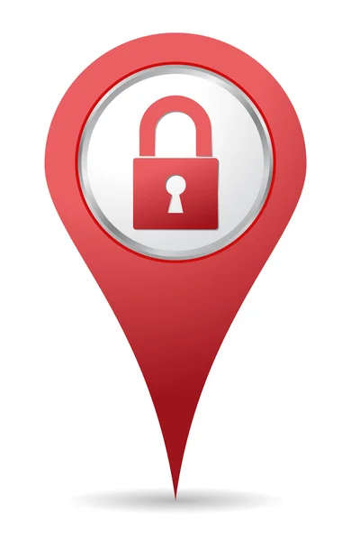 Location padlock icon — Stock Photo, Image