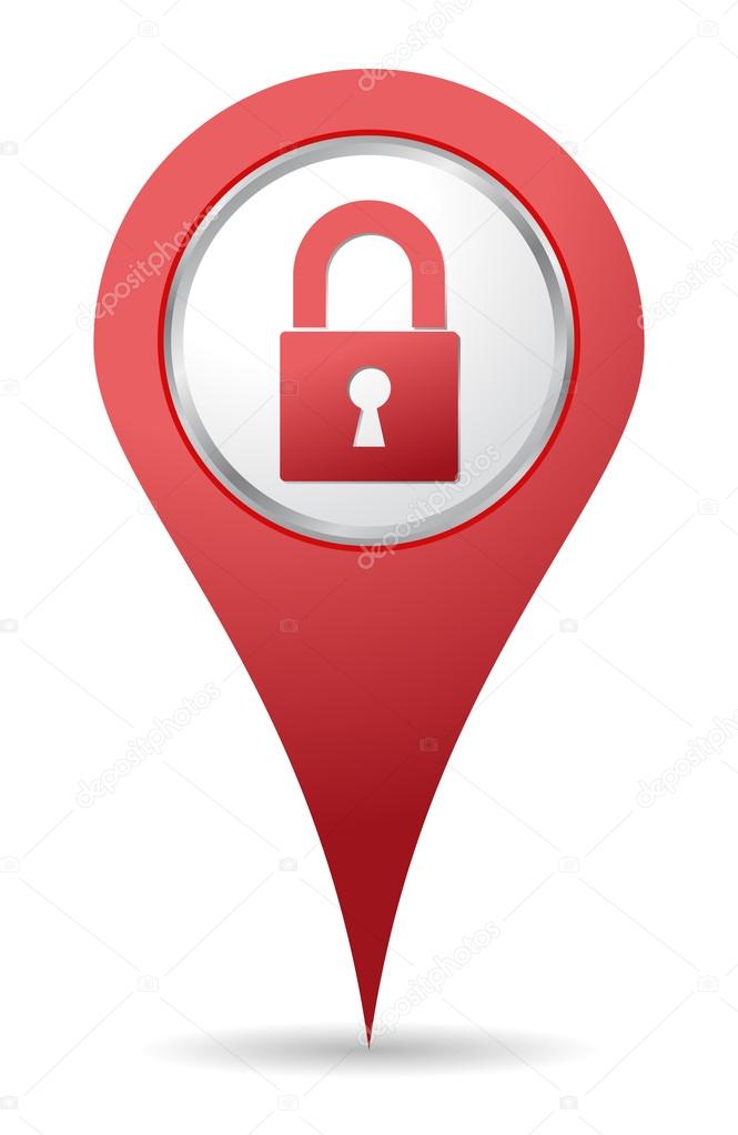 Location padlock icon