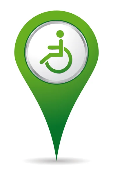 Ubicación icono handicap — Foto de Stock