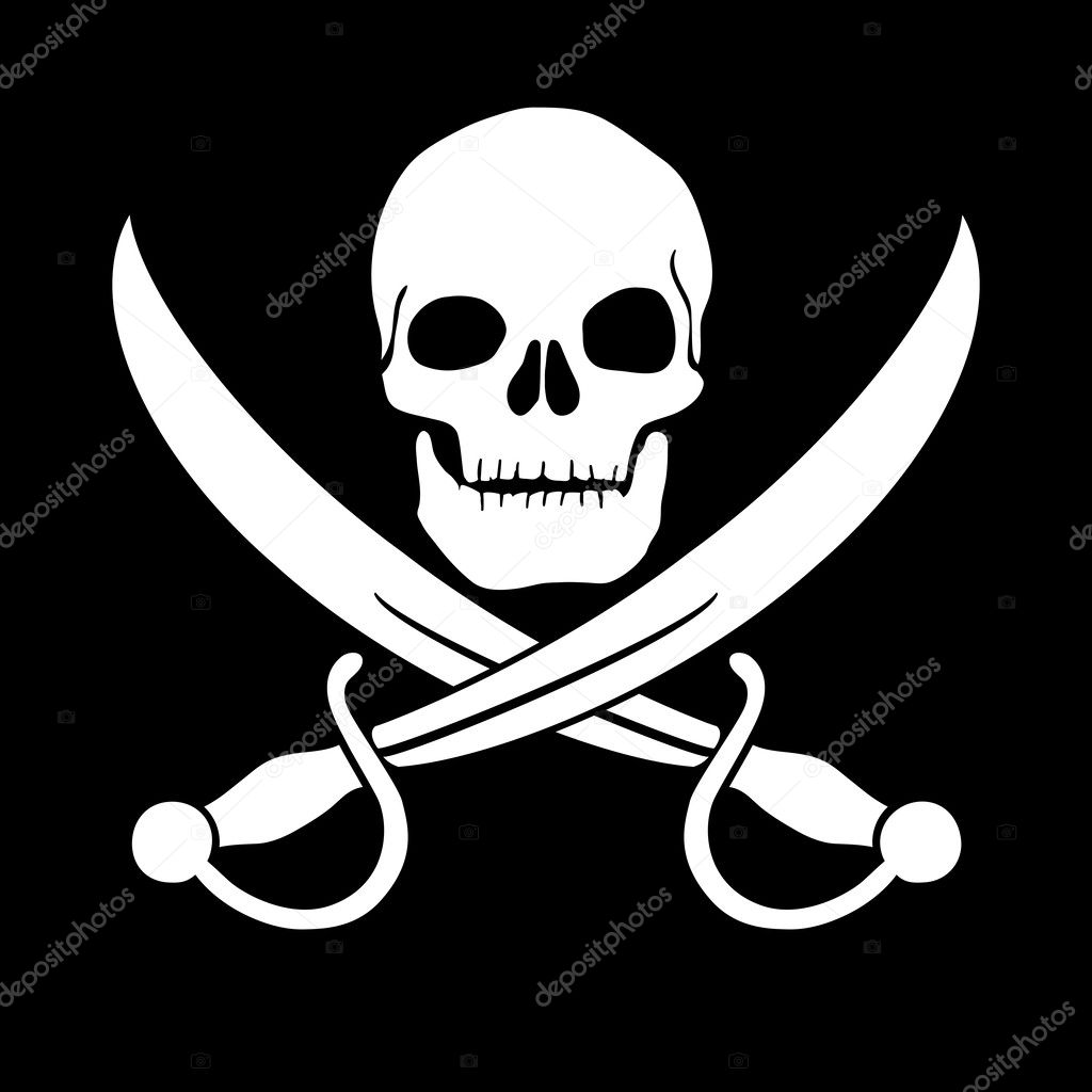 Pirate skull — Stock Photo, Image