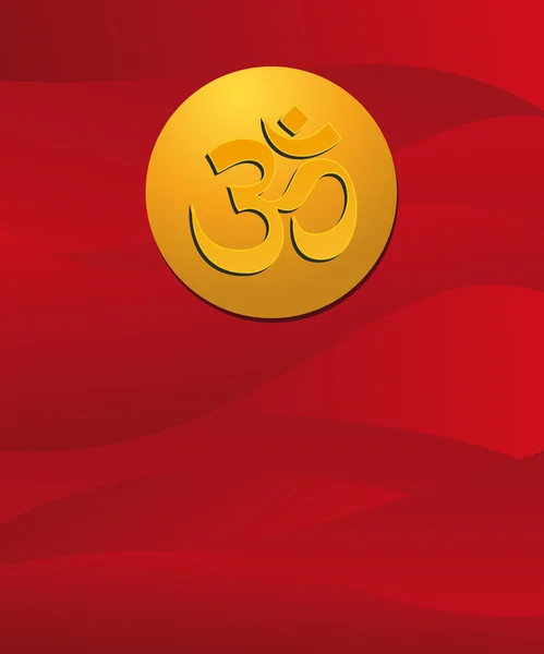 Om sign in red — Stock Photo, Image