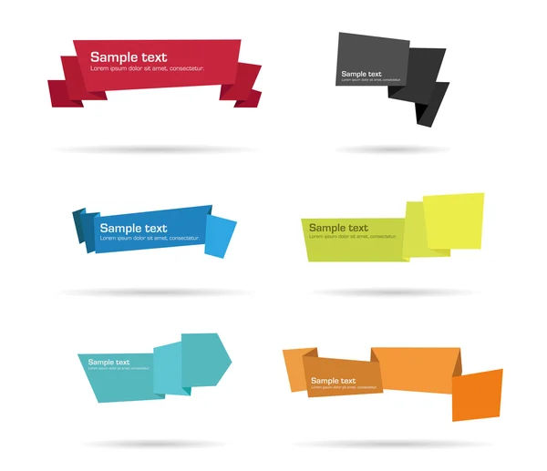 Etiquetas de papel origami — Fotografia de Stock