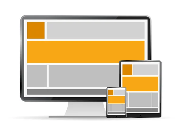 Responsive web design — Stockfoto