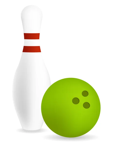 Pins met bowling bal — Stockfoto