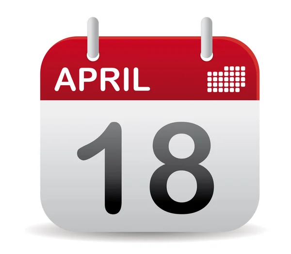 Calendario de abril de pie — Vector de stock