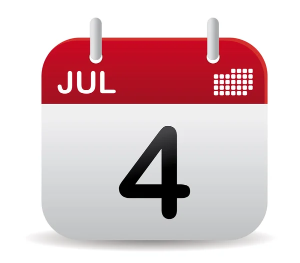 Calendario de julio de pie — Vector de stock