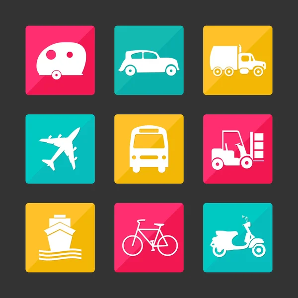 Collection transport icons — Stock Photo, Image