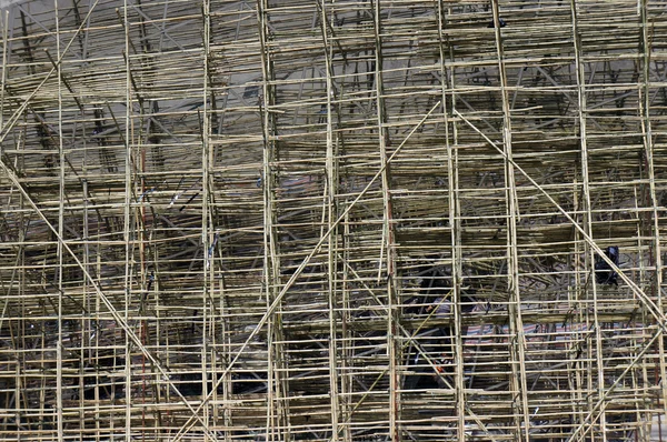 Bambu byggande byggnadsställningar — Stockfoto