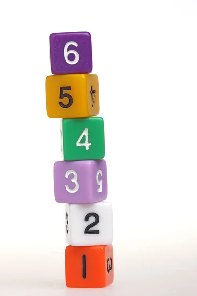 Plastic puzzles with numbers — Stock Photo, Image