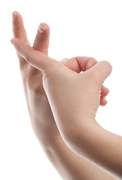 Két kéz gesztus — Stock Fotó