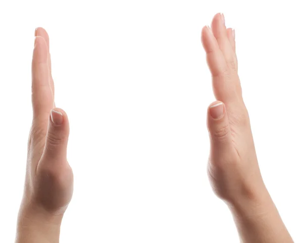 Руки, показуючи відстань Стокове Фото