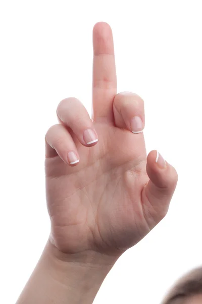 Middle finger — Stock Photo, Image