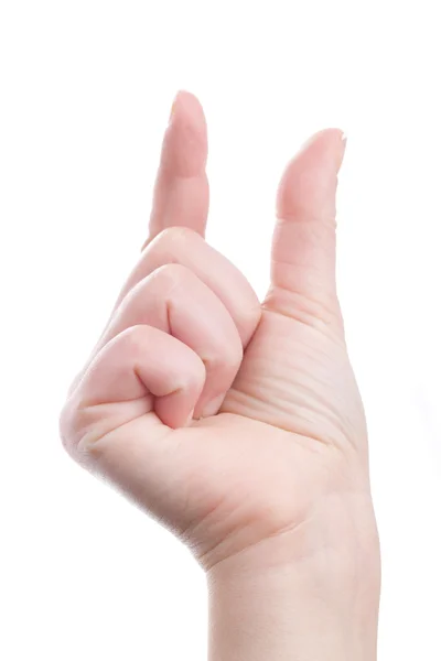 Hand showing distance — Stock Photo, Image