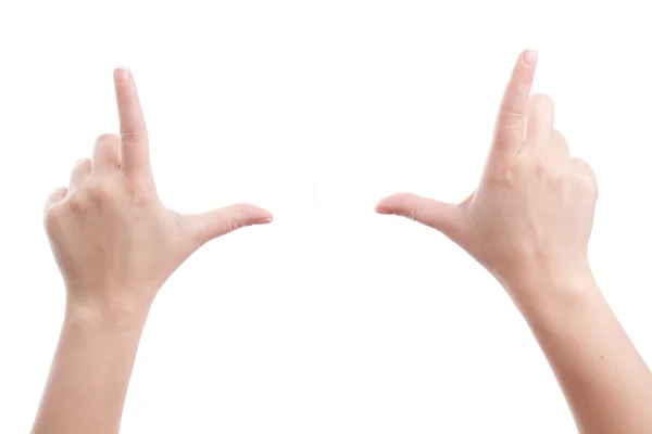 Hand showing distance — Stock Photo, Image