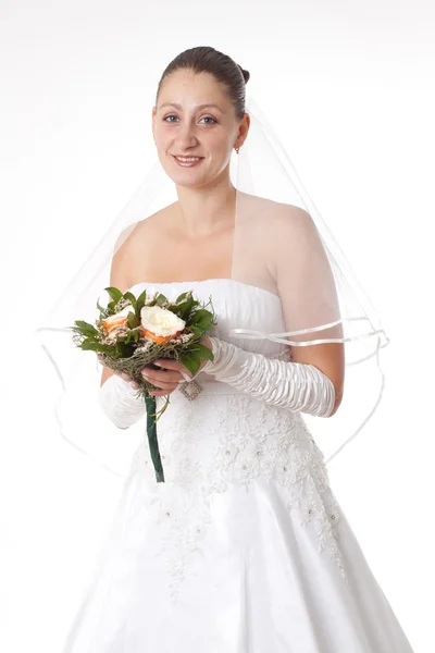 Bride with bouquet — Stock Photo, Image