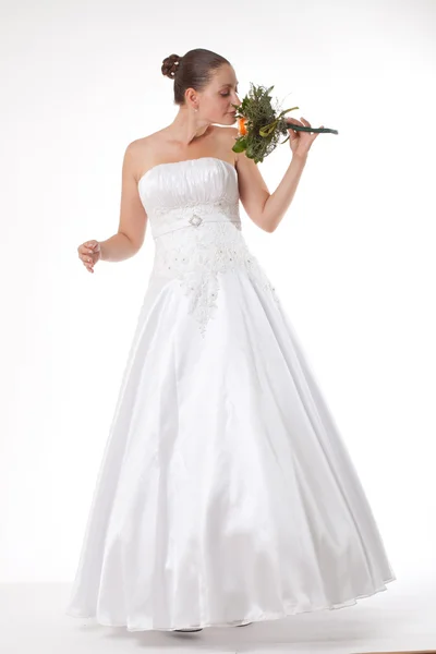 Bride with bouquet — Stock Photo, Image