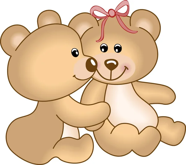 Teddy Bears apaixonada —  Vetores de Stock