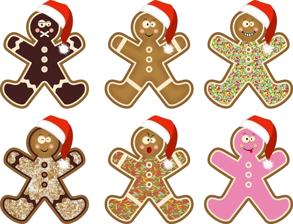 Biscotti uomo di Natale — Vettoriale Stock