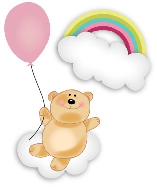 yüzen bir oyuncak ayı