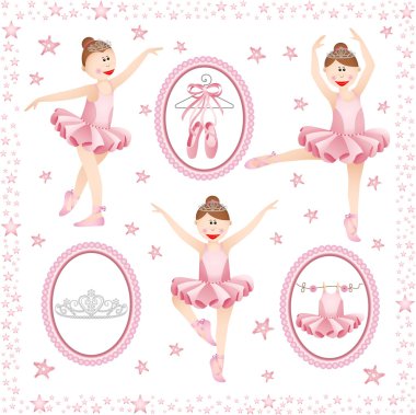 pembe balerin dijital kolaj