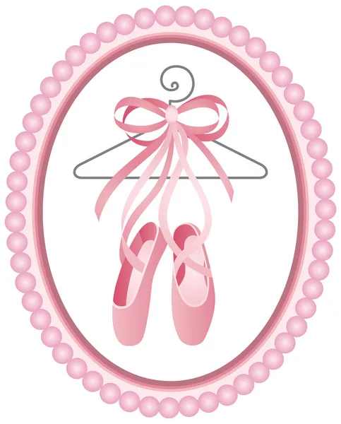 Ballet shoes etiket — Stockvector