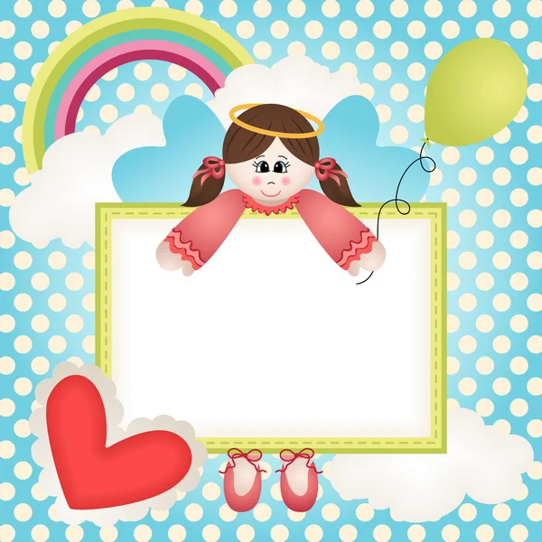 Frame for photo with fairy scenery — Stockvector