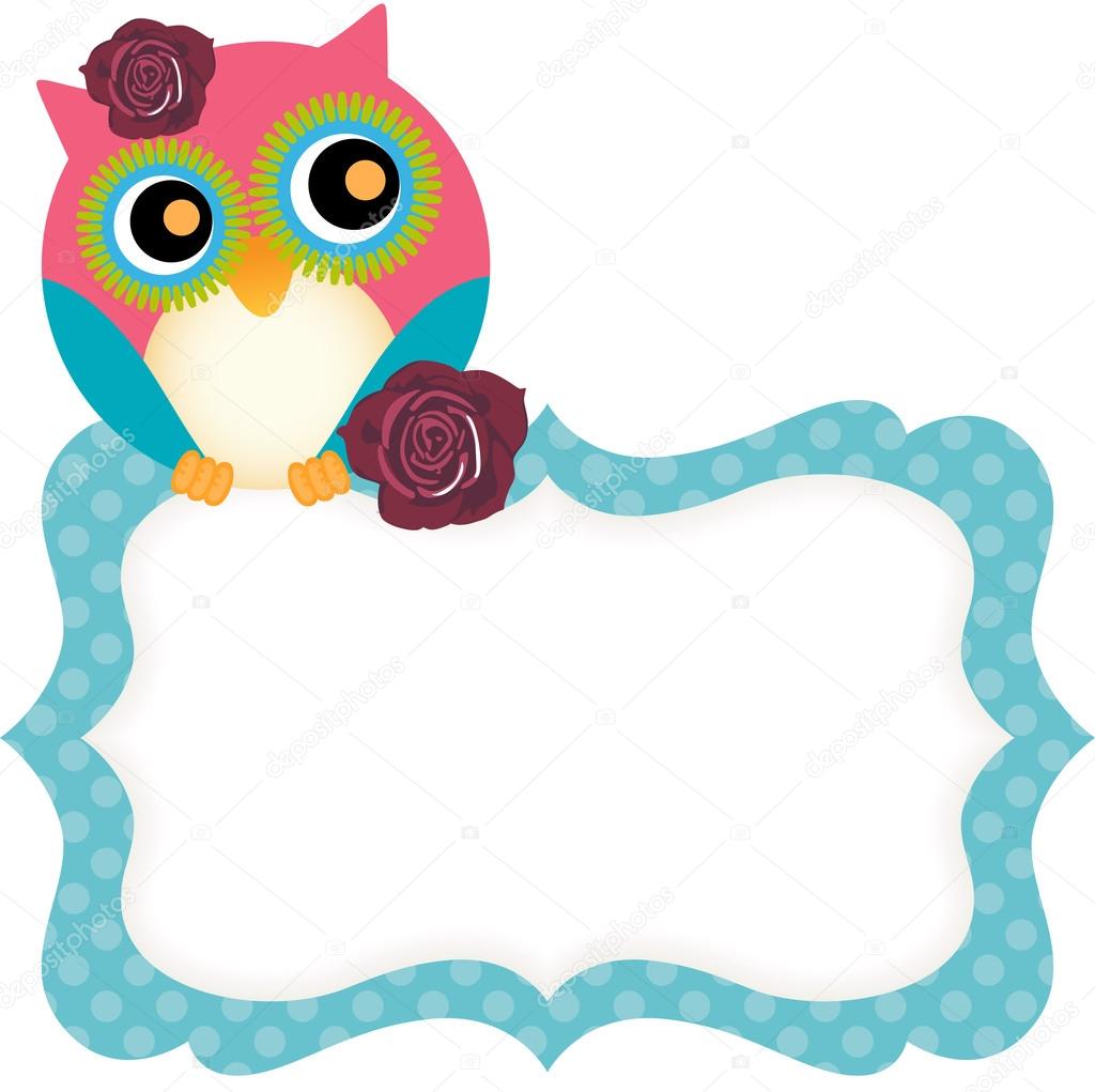 Cute owl tag