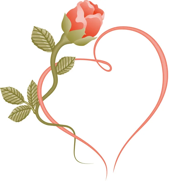 Cadre coeur rose — Image vectorielle