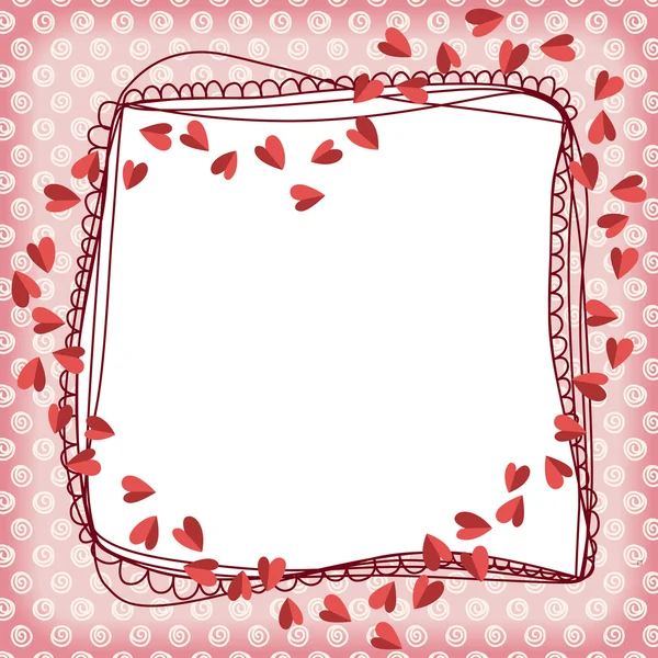 Cadre scrapbook coeur — Image vectorielle